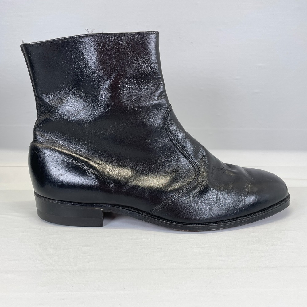 Nunn Bush Dress Boots Mens Size 13 EEE Extra-Wide Black Leather Zip Up Shoes